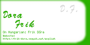 dora frik business card
